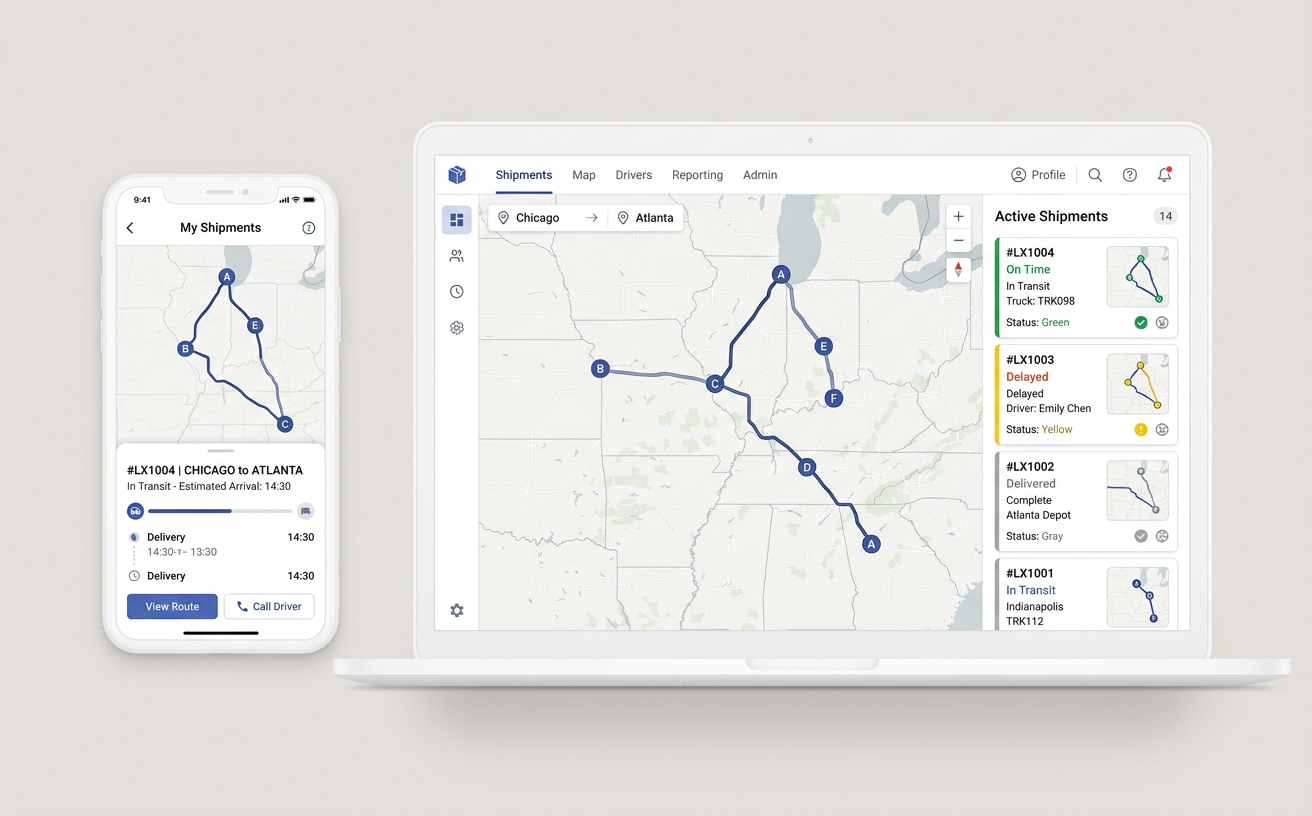 Logistics app design